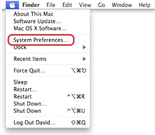 open system preferences